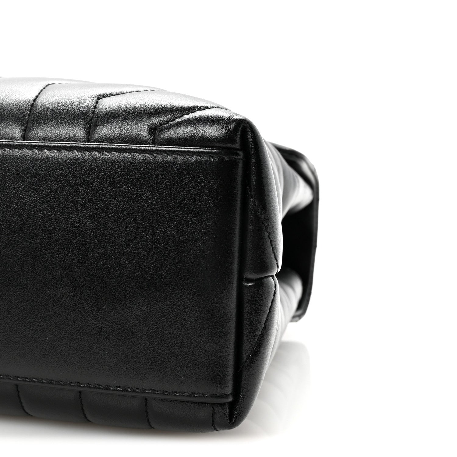 Saint Laurent Calfskin Y Quilted Monogram Medium Loulou Chain Satchel Black 9 of 9