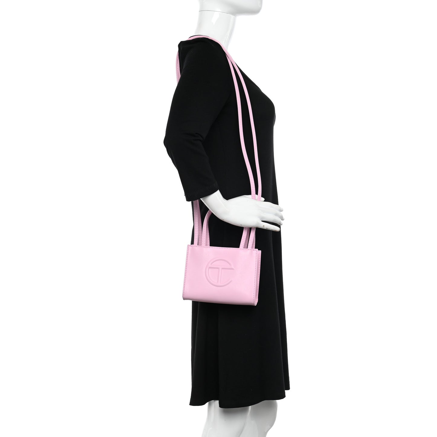 Vegan Leather Small Shopping Bag Bubblegum