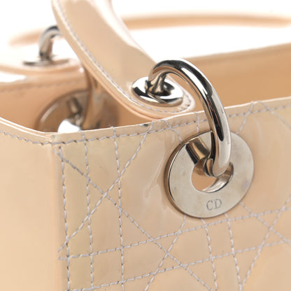 Christian Dior Patent Cannage Medium Lady Dior Beige 14 of 17
