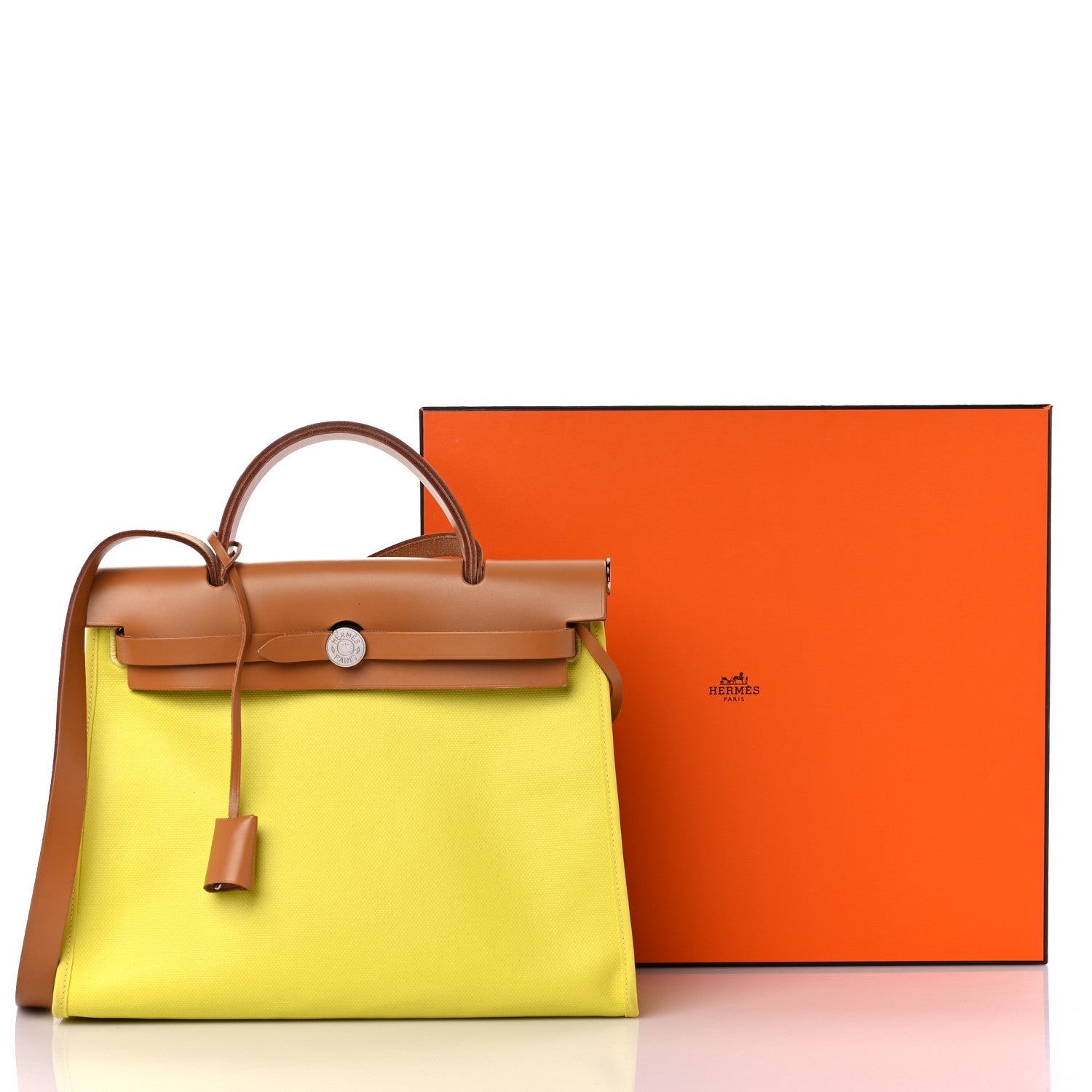 Hermes Toile H Berline Vache Hunter Herbag Zip 31 PM Lime 15 of 15