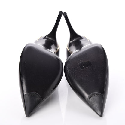 Louis Vuitton Glazed Calfskin Eyeline Pumps 41 Black 5 of 8