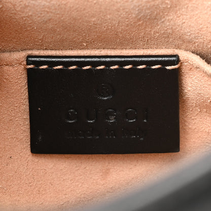 Gucci Calfskin Matelasse Animal Studs GG Marmont Belt Bag 85 34 Black 5 of 13