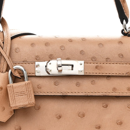 Hermes Ostrich Kelly Sellier 25 Chai 8 of 12