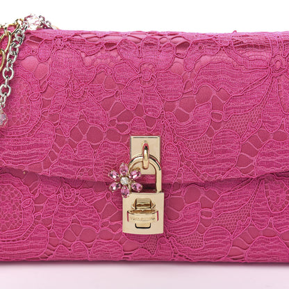 Dolce & Gabbana Lace Miss Bonita Evening Pochette Fuxia 8 of 8