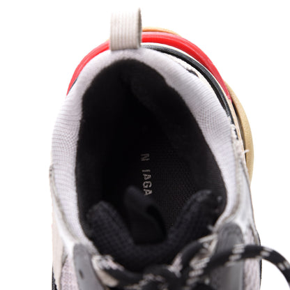 Balenciaga Mesh Nubuck Womens Triple S Sneakers 38 Black Argent 6 of 9