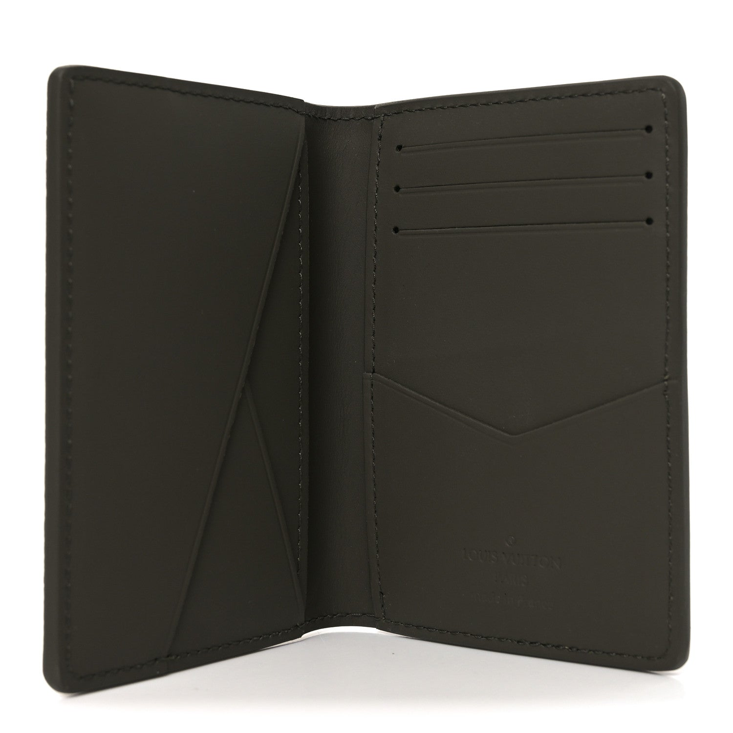 Louis Vuitton Grained Calfskin Aerogram Pocket Organizer Khaki 5 of 7