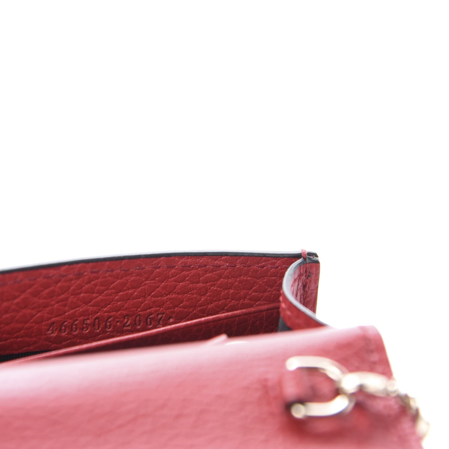 Dollar Calfskin Medium Betty Chain Wallet Tabasco