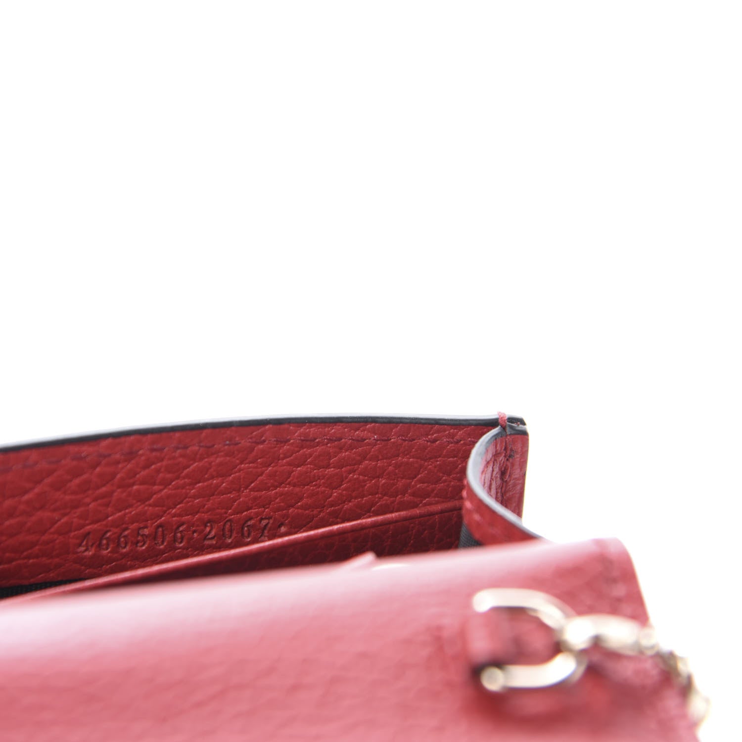 Gucci Dollar Calfskin Medium Betty Chain Wallet Tabasco 9 of 11