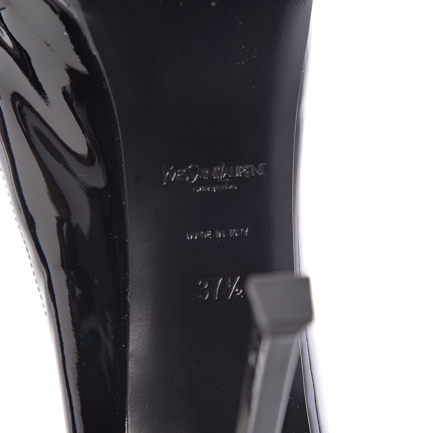 Saint Laurent Patent Tribtoo 80 Platform Pumps 37.5 Black 6 of 8