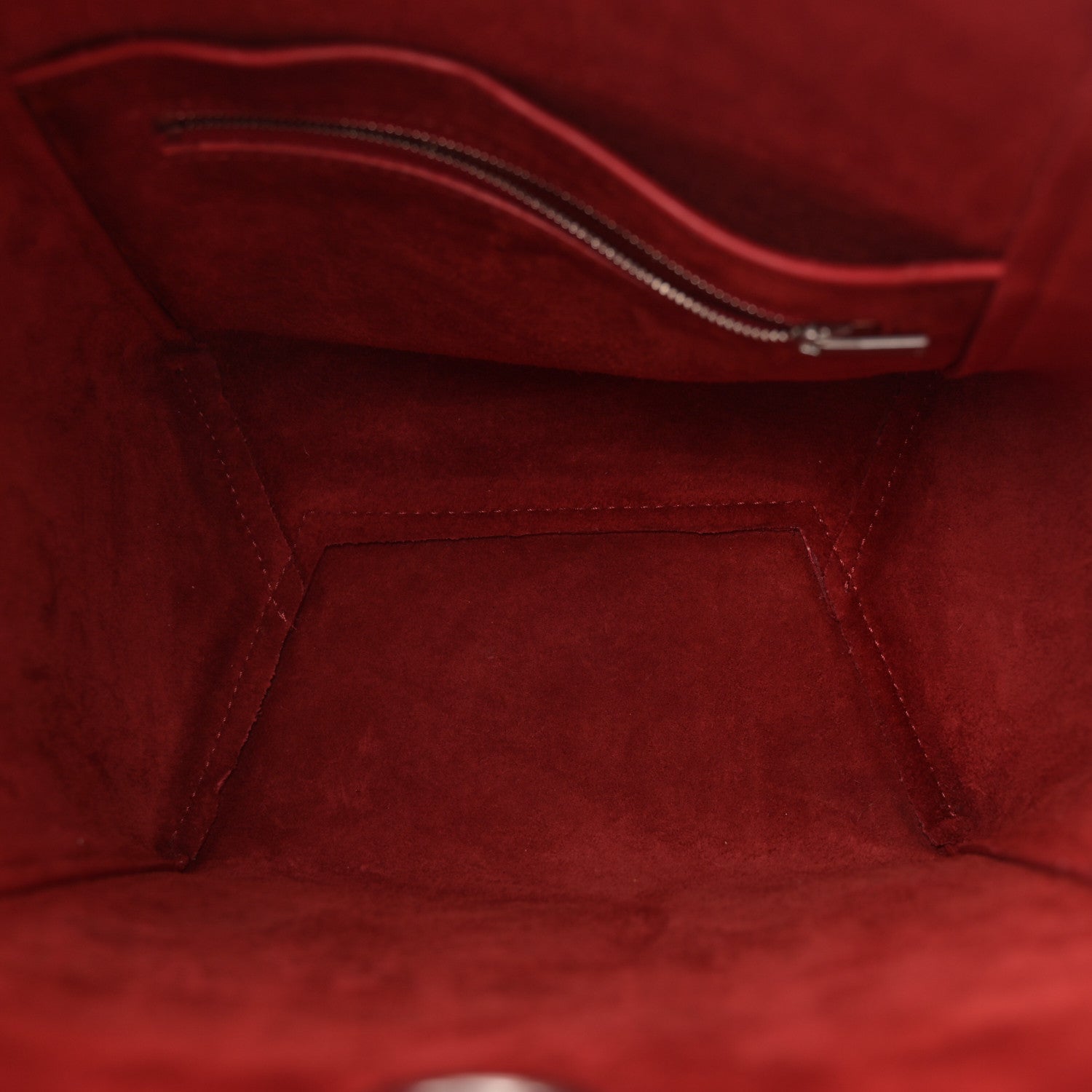 Celine Soft Grained Calfskin Sangle Bucket Bag Red 5 of 9