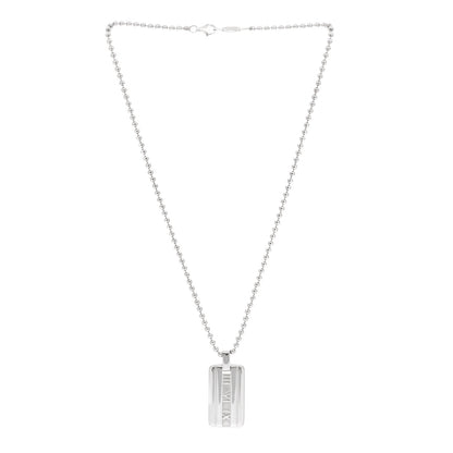 Tiffany Sterling Silver Atlas Dog Tag Necklace 3 of 6