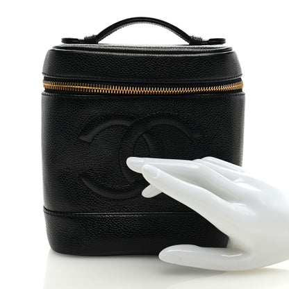 Chanel Caviar Vanity Cosmetic Case Black 2 of 6