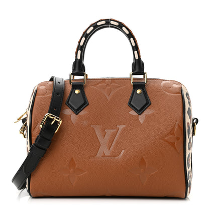 Louis Vuitton Empreinte Monogram Giant Wild At Heart Speedy Bandouliere 25 Caramel 1 of 9