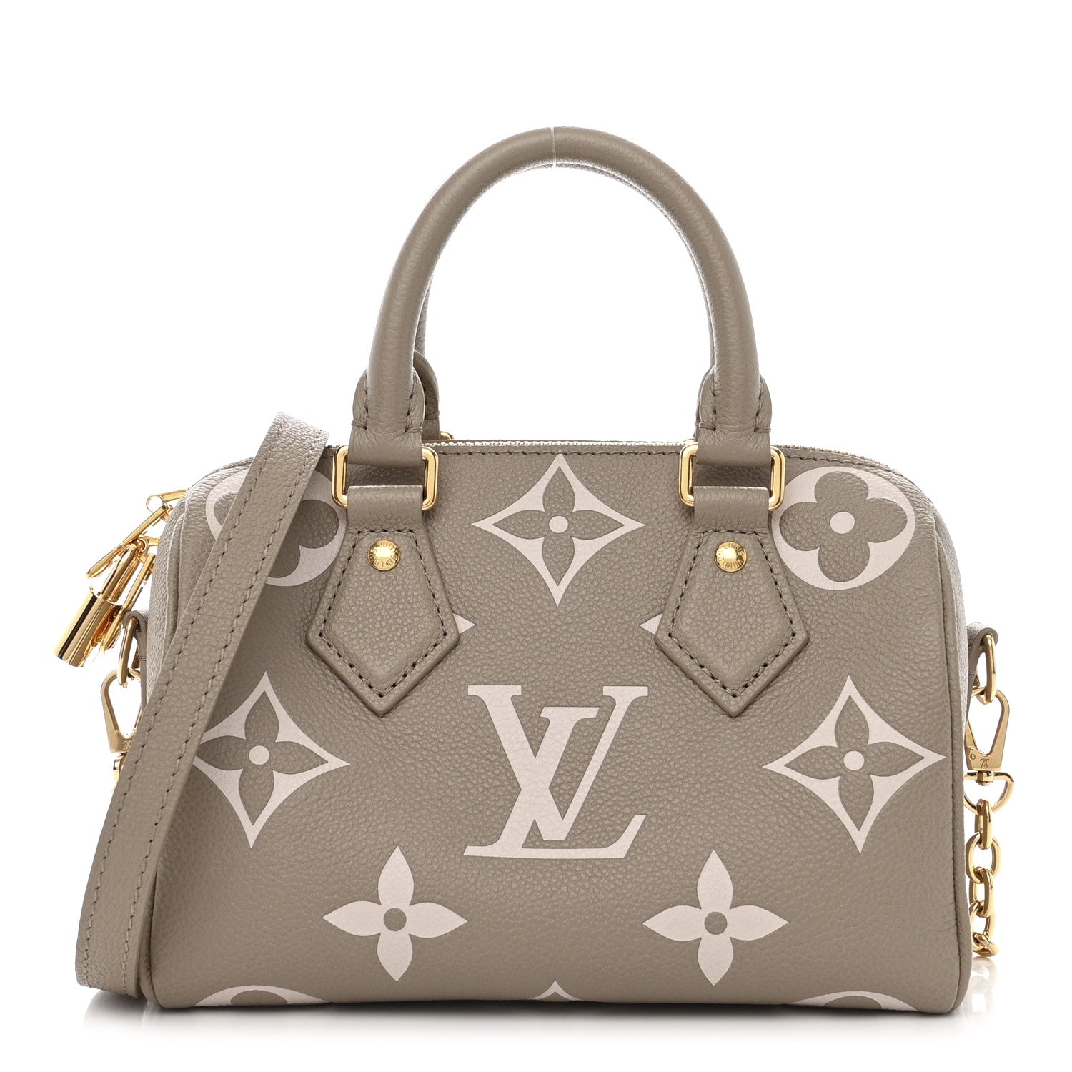 Louis Vuitton Empreinte Monogram Giant Speedy Bandouliere 20 Creme Beige 1 of 10