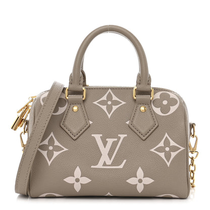 Louis Vuitton Empreinte Monogram Giant Speedy Bandouliere 20 Creme Beige 1 of 10