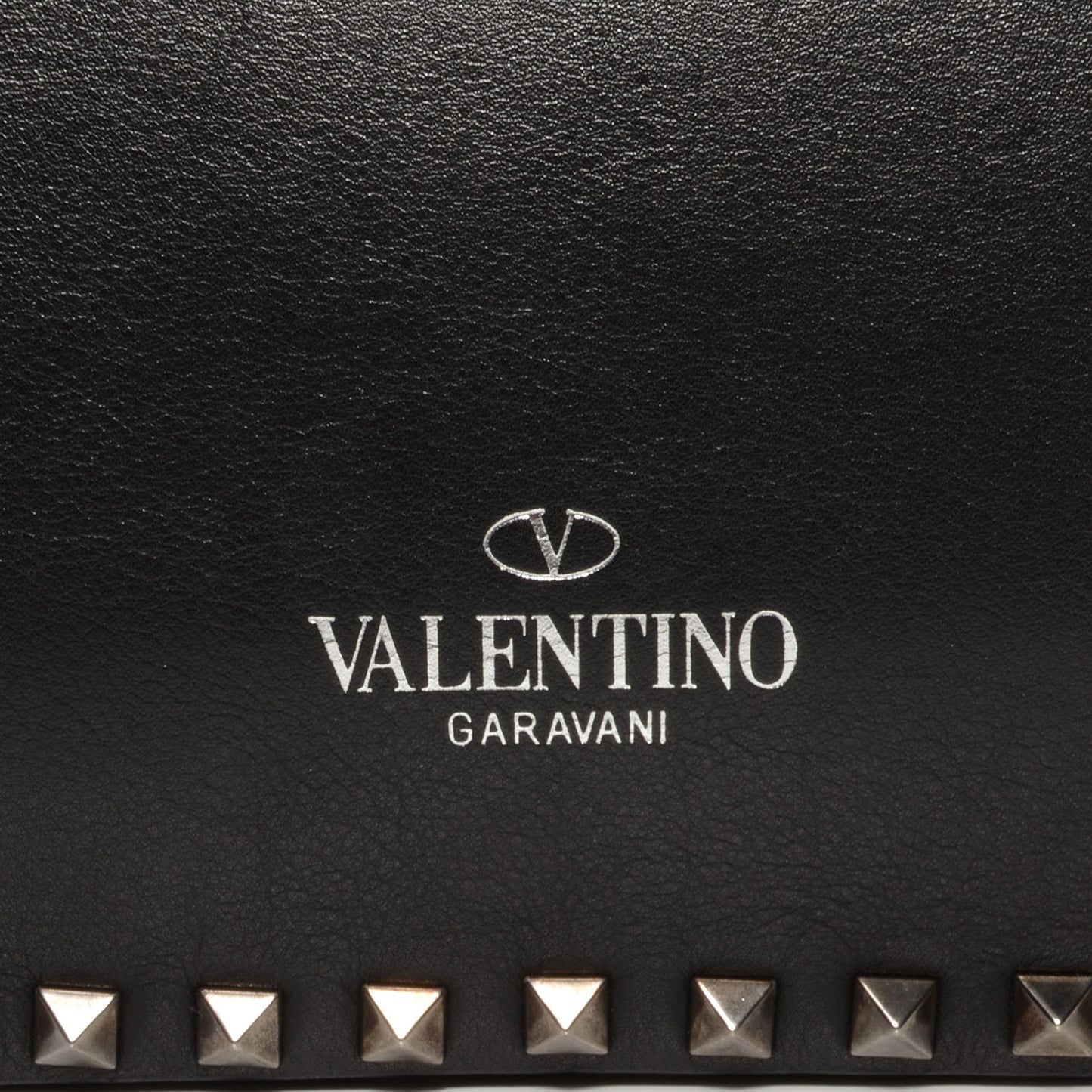 Vitello Rockstud Flip-Lock Shoulder Bag Black