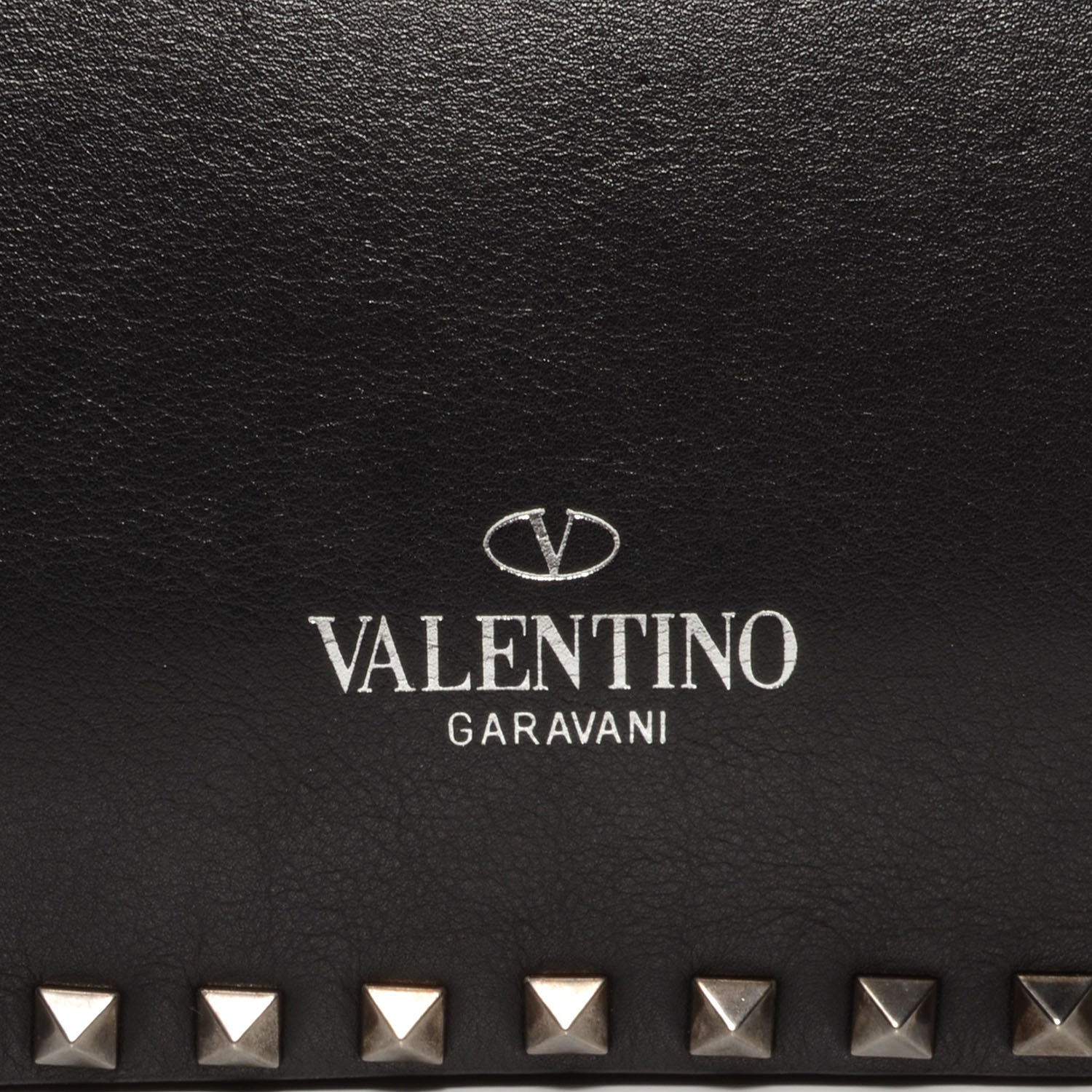 Valentino Garavani Vitello Rockstud Flip-Lock Shoulder Bag Black 9 of 9