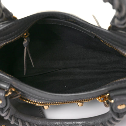 Balenciaga Chevre Gold Metallic Edge Hardware Mini City Gris Acier 7 of 9