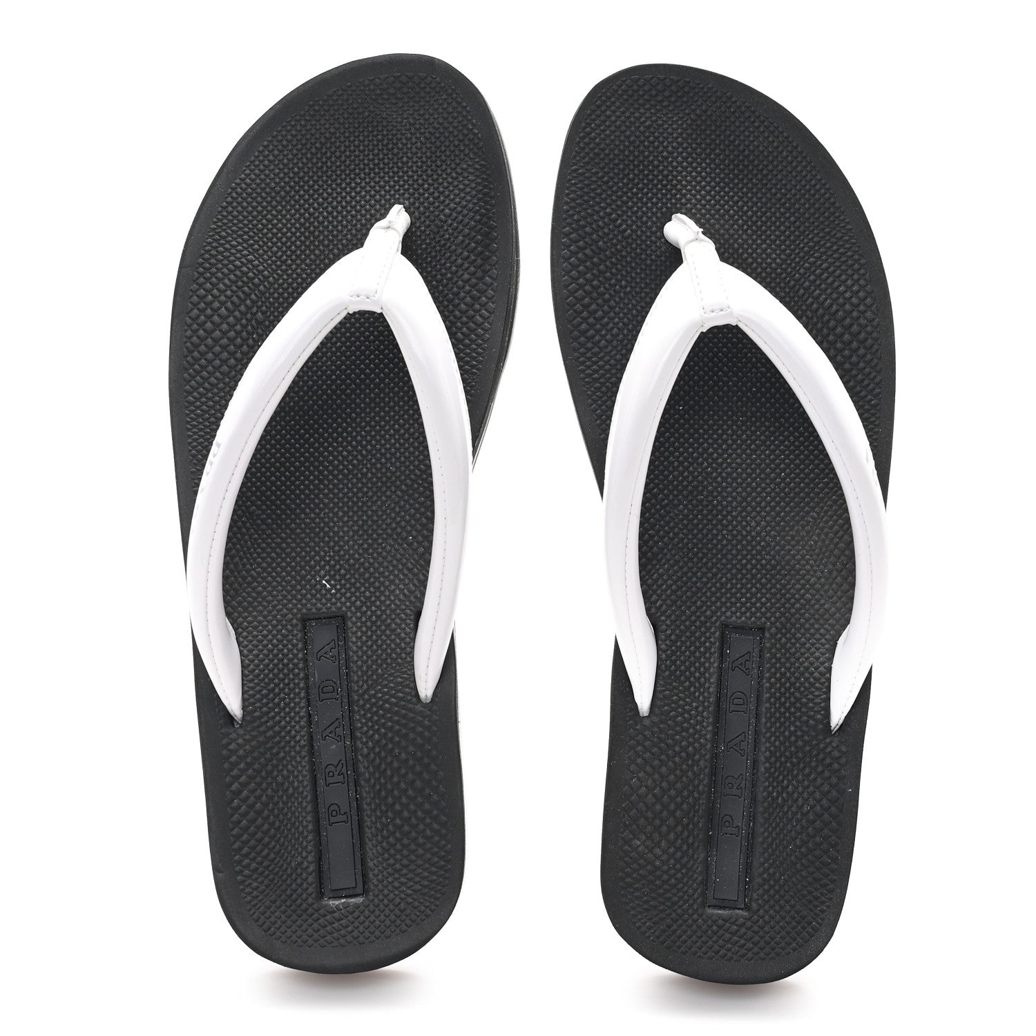 Prada Vernice Thong Sandals 37 Bianco 2 of 9