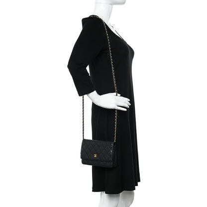 Chanel Caviar Quilted Wallet on Chain WOC Black 2 of 11