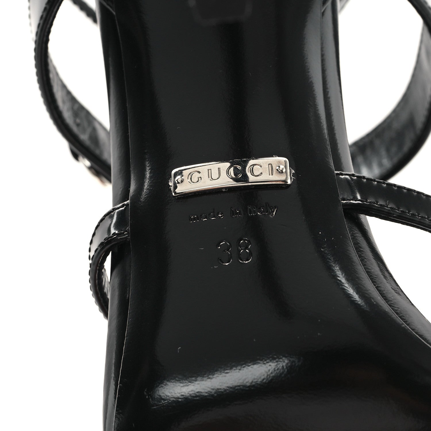 Gucci Nappa Regent Strappy Horsebit Sandals 38 Black 7 of 9