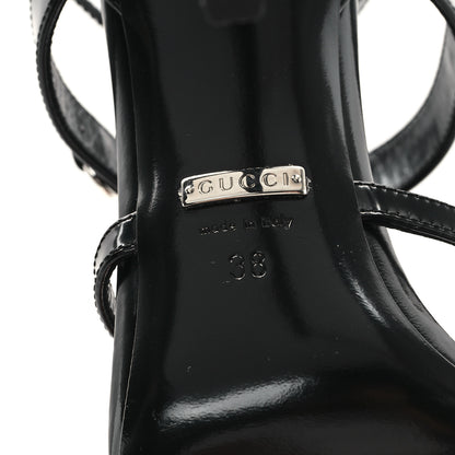 Gucci Nappa Regent Strappy Horsebit Sandals 38 Black 7 of 9