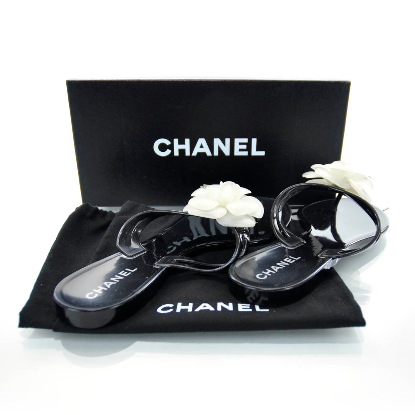 Jelly Camellia Thong Sandals 40