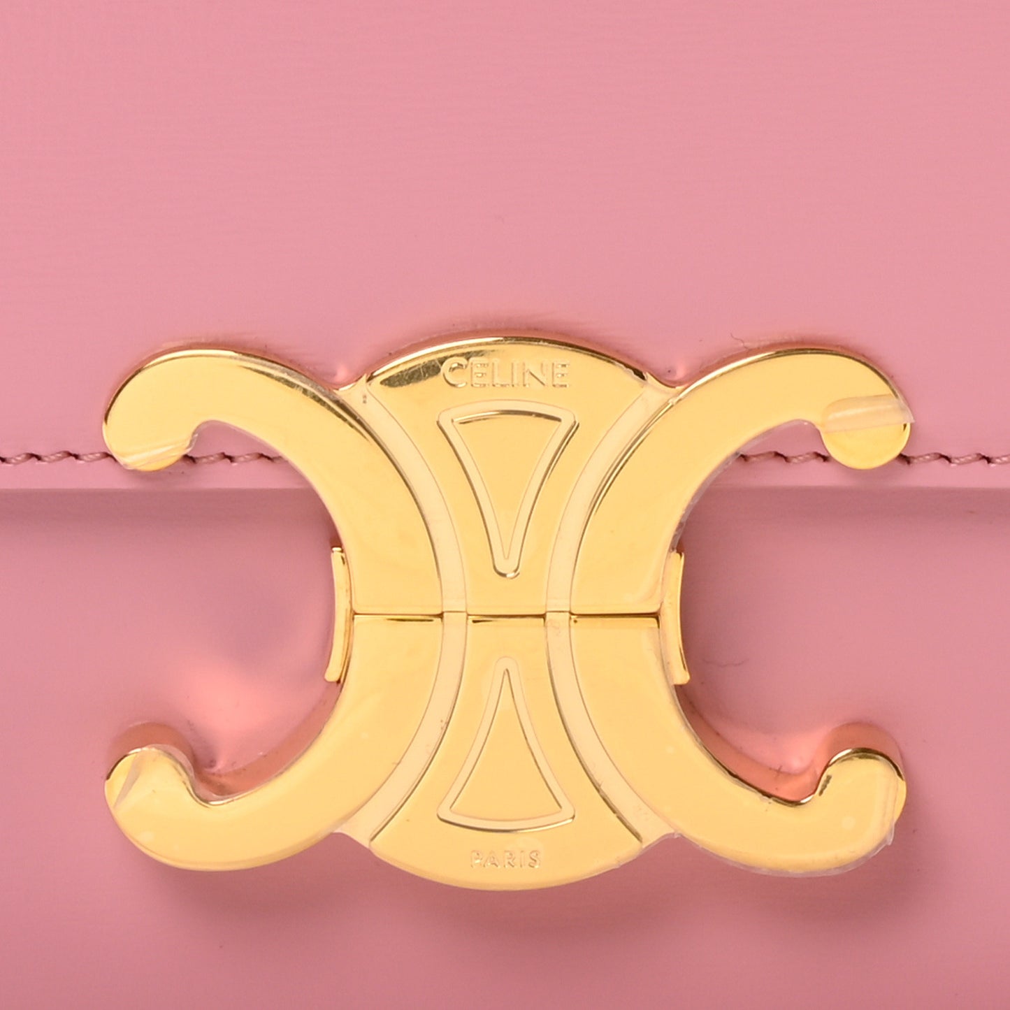 Natural Calfskin Triomphe Shoulder Bag Rose