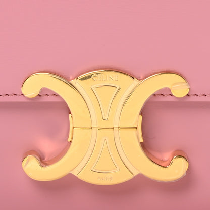 Celine Natural Calfskin Triomphe Shoulder Bag Rose 9 of 11