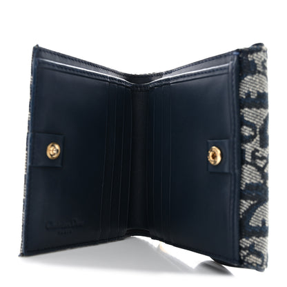 Christian Dior Monogram Compact Saddle Wallet Blue 6 of 10