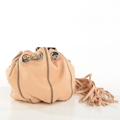 Chanel Lambskin Satin Reversible Mini Sac Cordon Light Pink 3 of 7