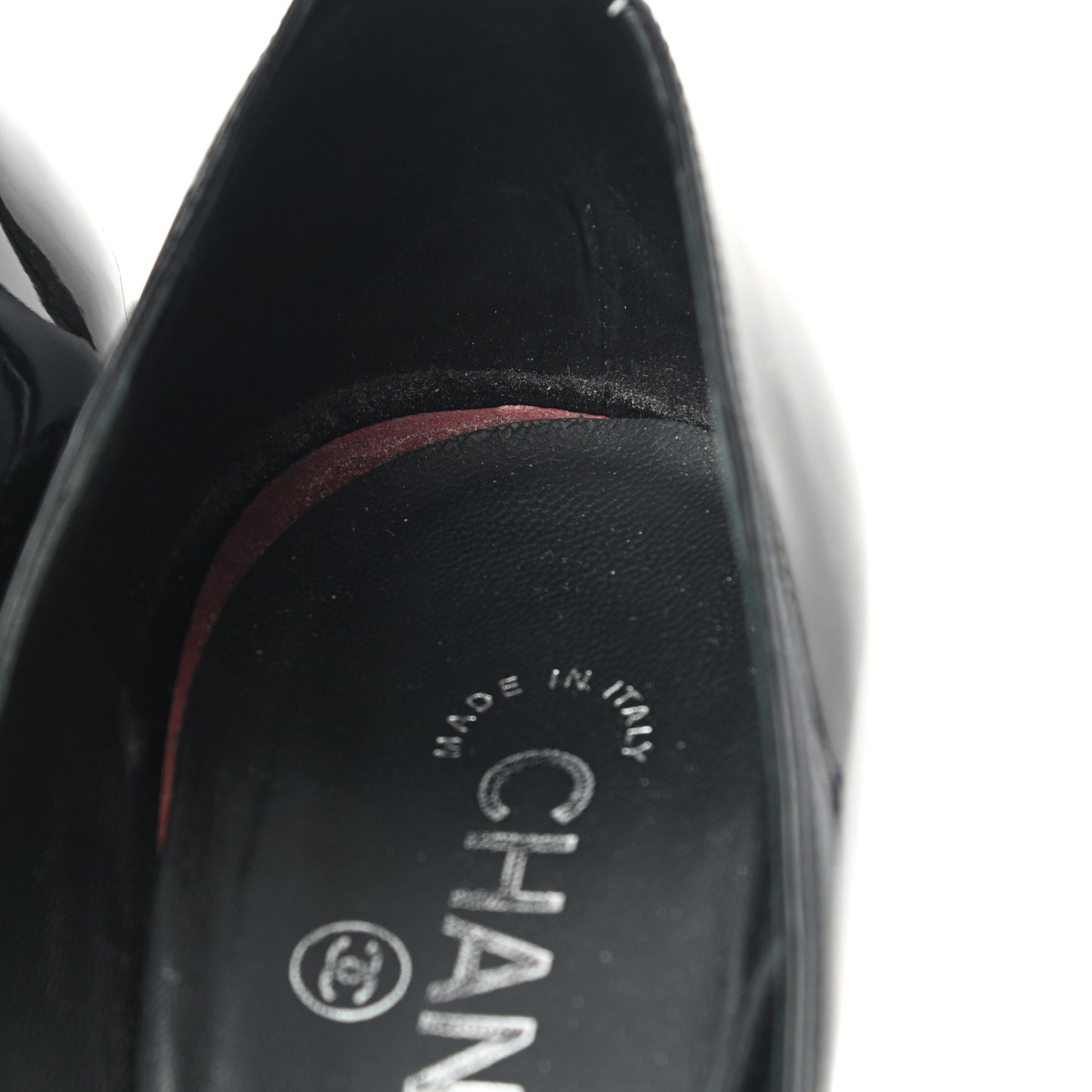 Patent Silver Cap Toe CC Pumps 38.5 Black