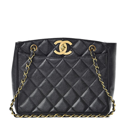 Chanel Caviar Quilted Small Tote Black 1 of 14