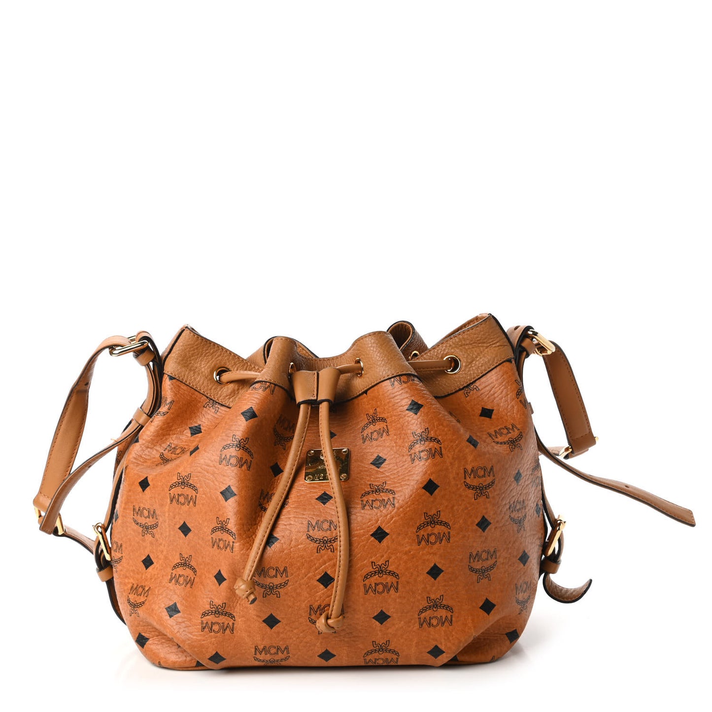Visetos Essential Drawstring Bucket Bag Cognac