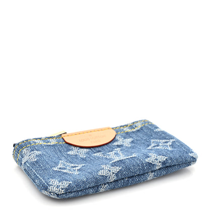 Louis Vuitton Monogram Denim Key Pouch Denim Blue 4 of 7