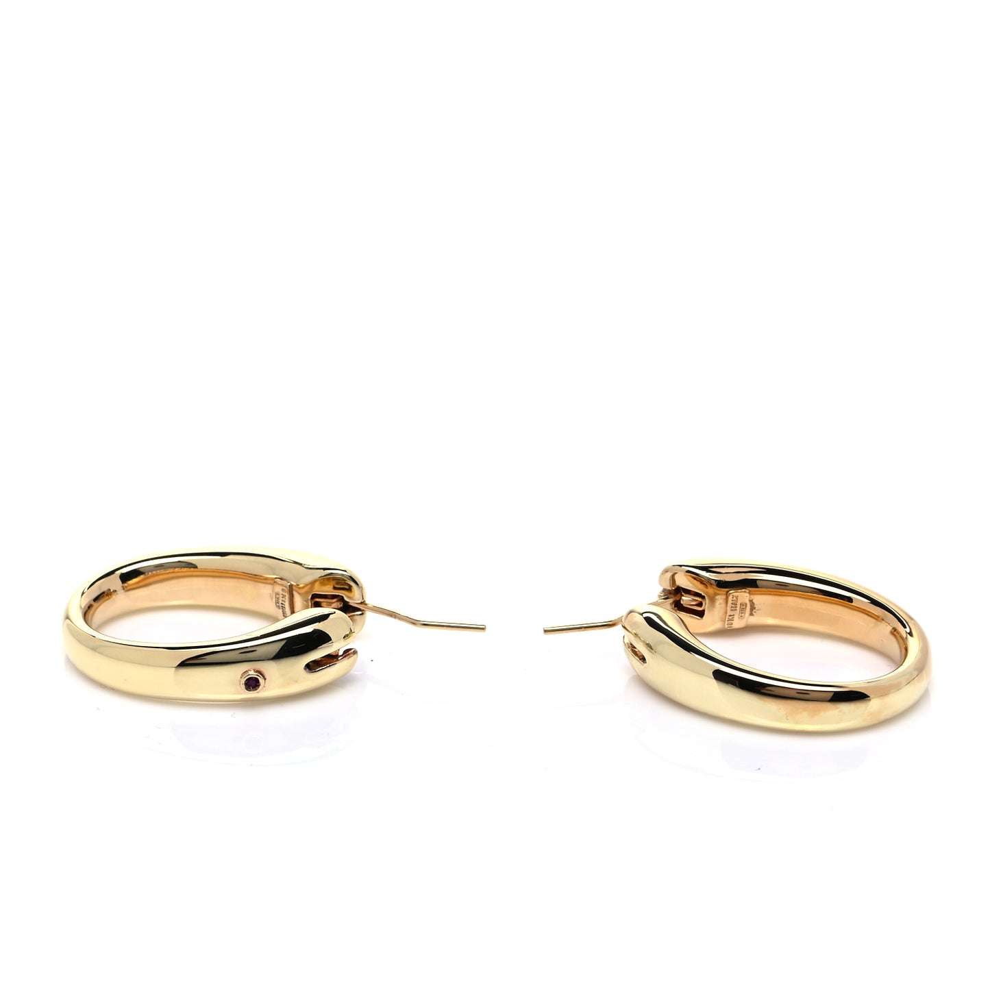 18K Yellow Gold Oro Classic Hoop Earrings