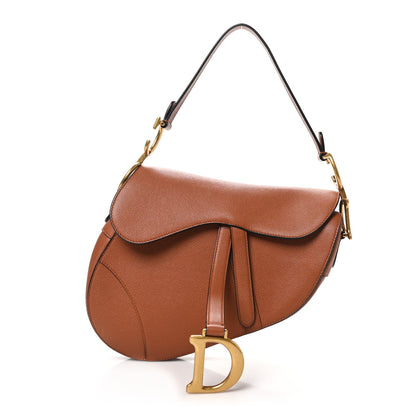 Christian Dior Grained Calfskin Saddle Bag Camello 1 of 11
