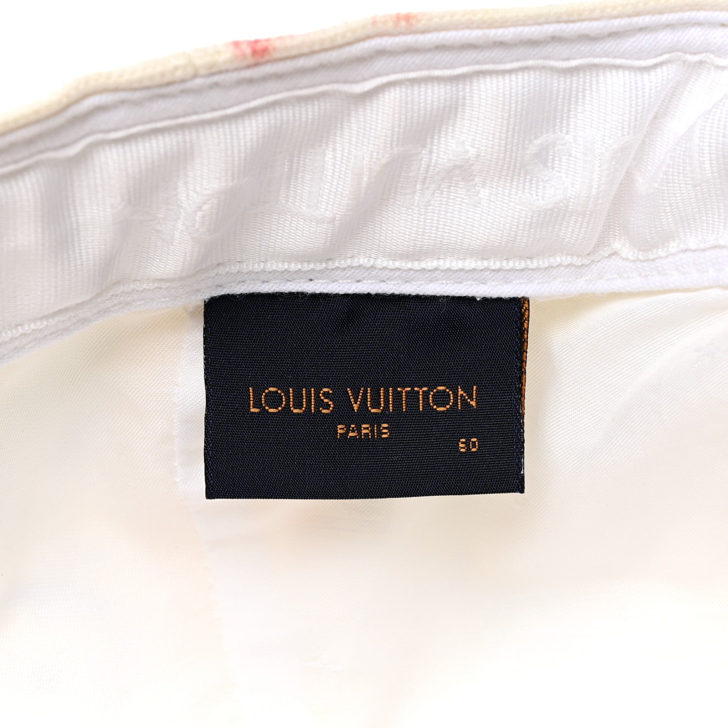 Louis Vuitton Cotton Monogram Watercolor Cap 60 White Multicolor 8 of 9