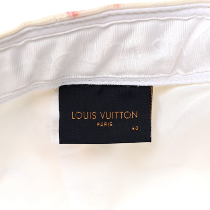 Louis Vuitton Cotton Monogram Watercolor Cap 60 White Multicolor 8 of 9