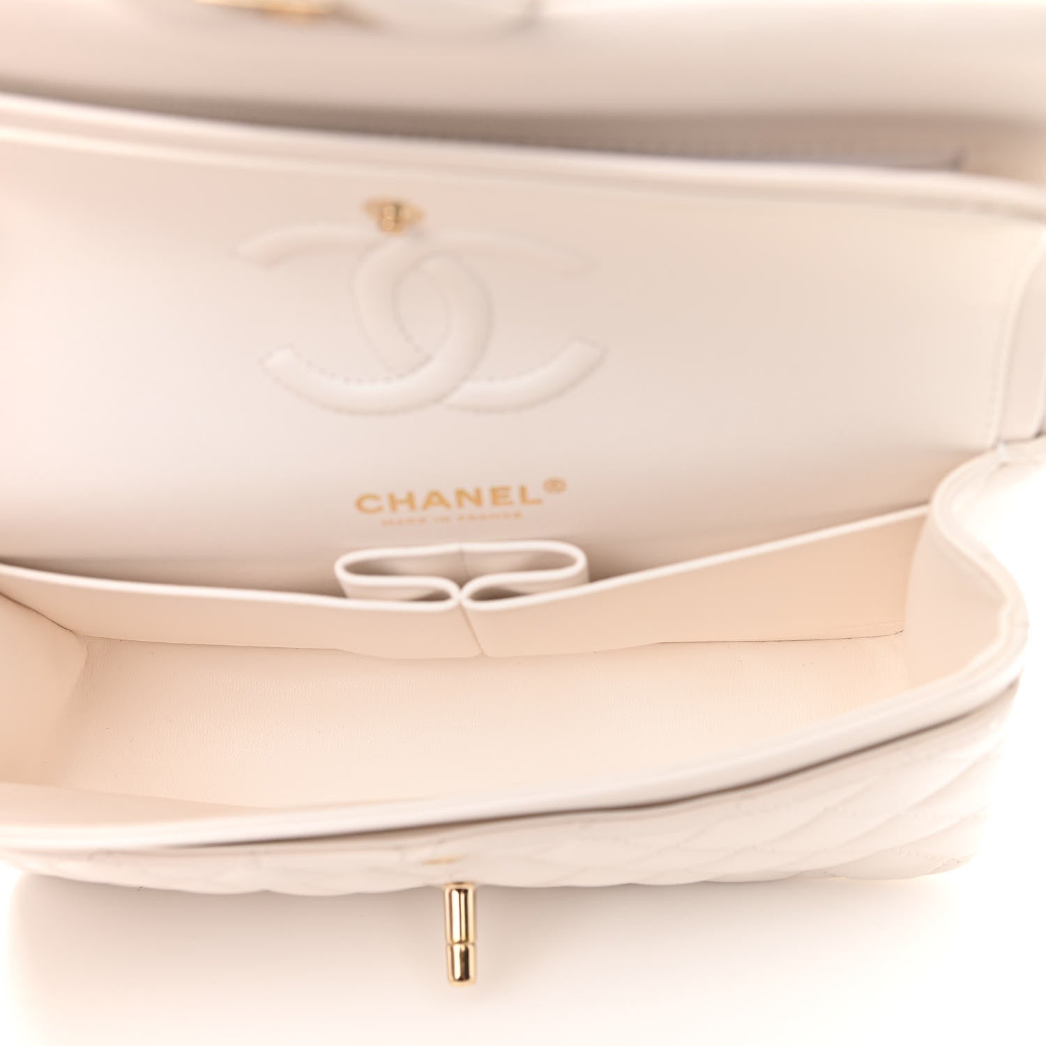 Chanel Caviar Quilted Small Double Flap Ivory 4 of 9