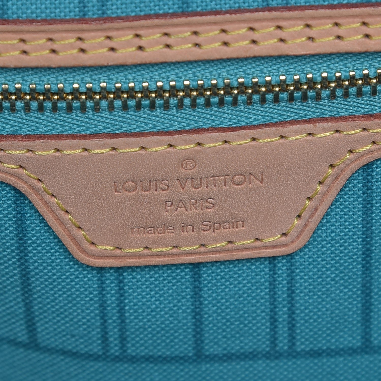 Louis Vuitton Monogram V Neverfull MM Turquoise 6 of 7