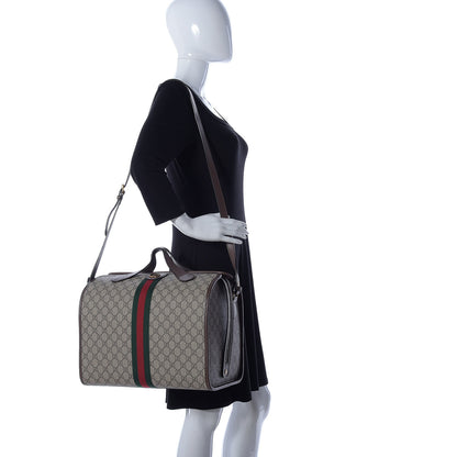 Gucci GG Supreme Monogram Web Ophidia Duffle Bag Beige New Acero 2 of 9