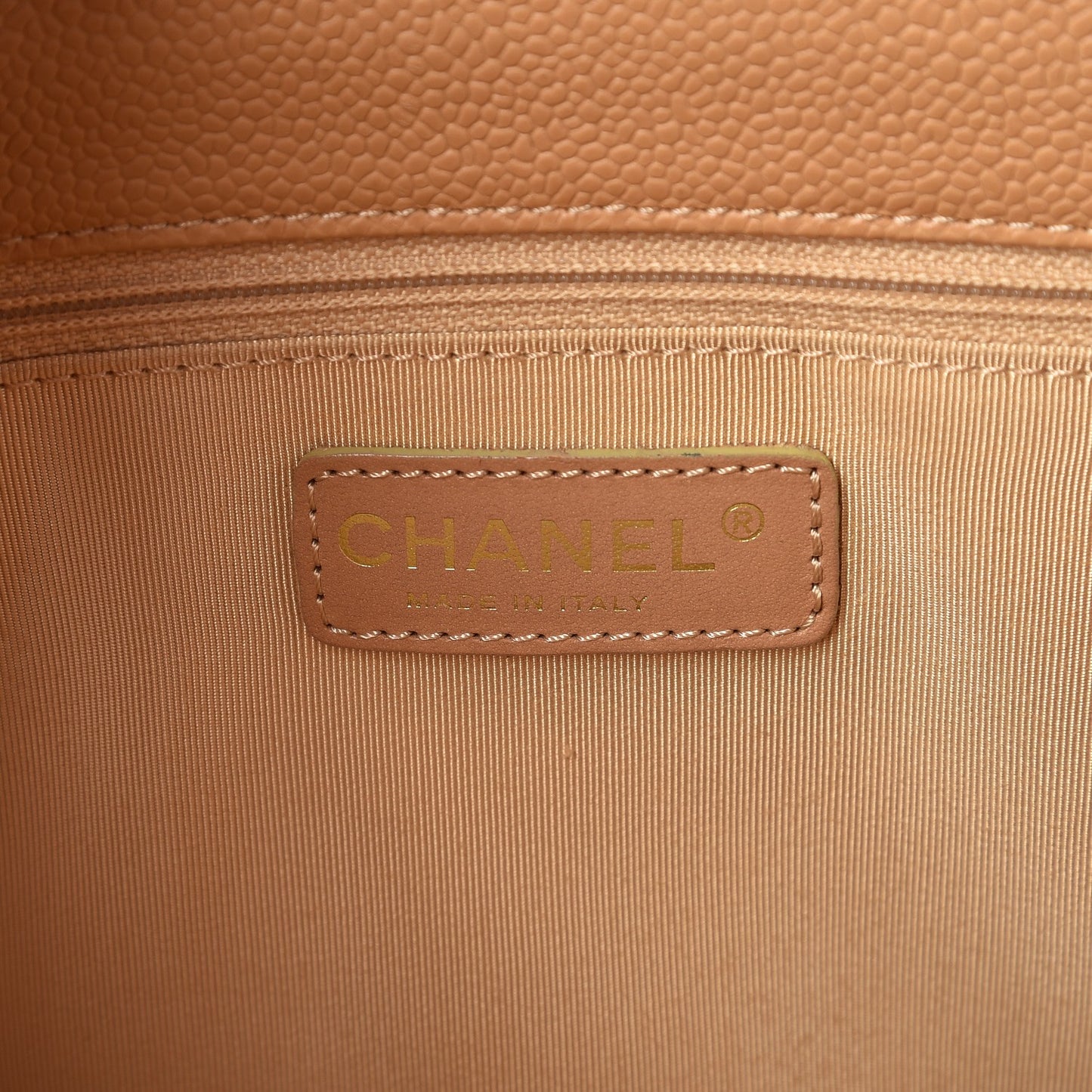 Caviar Quilted Grand Shopping Tote GST Beige