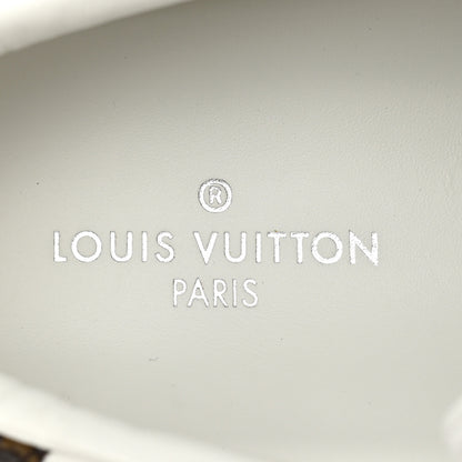Louis Vuitton Lambskin Embossed Monogram Time Out Sneakers 38 White 9 of 11