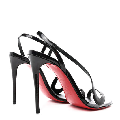 Christian Louboutin Patent Psychic Rosalie 100 Sandals 36 Black 4 of 9