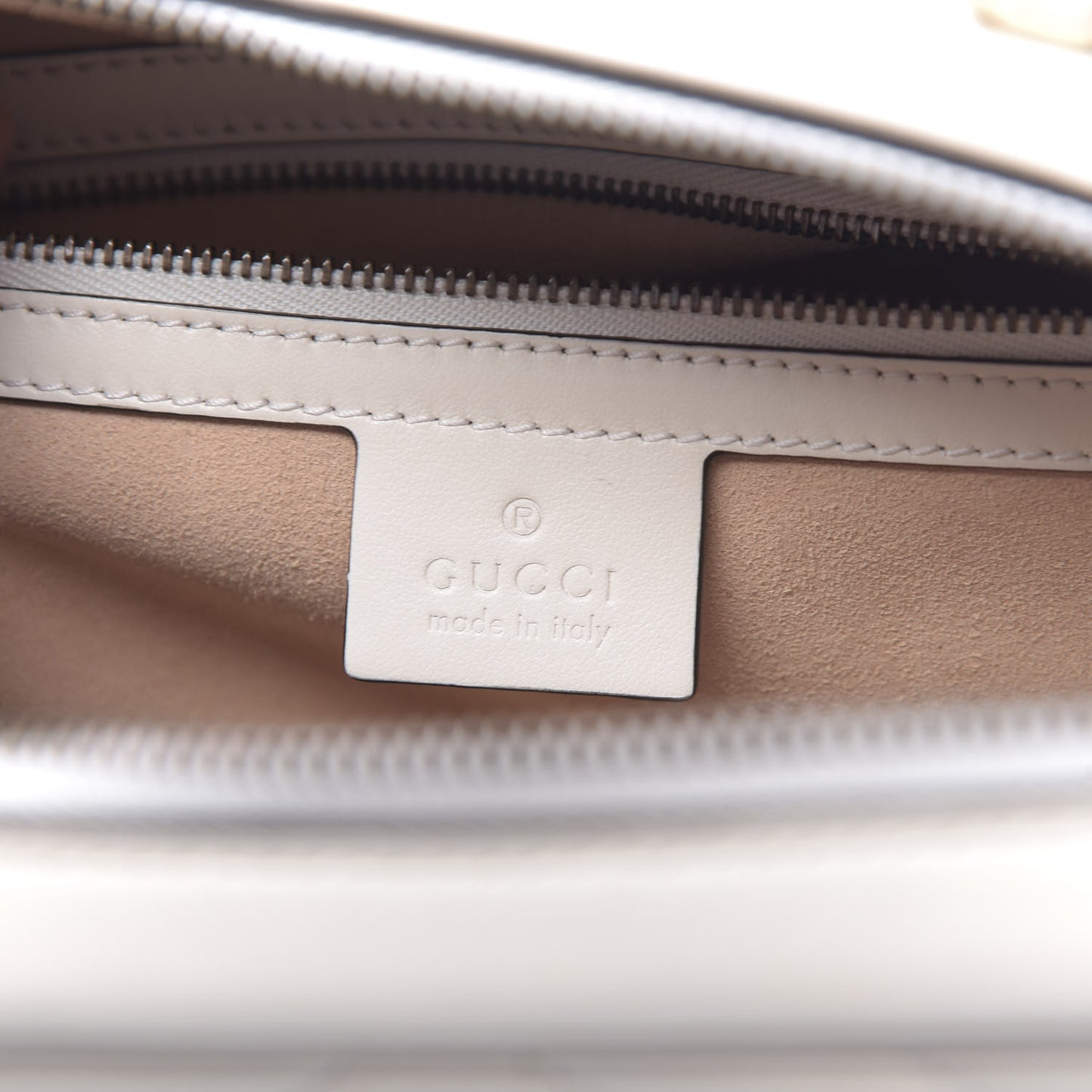 Calfskin Matelasse Sylvie Web Small GG Marmont Top Handle Shoulder Bag White