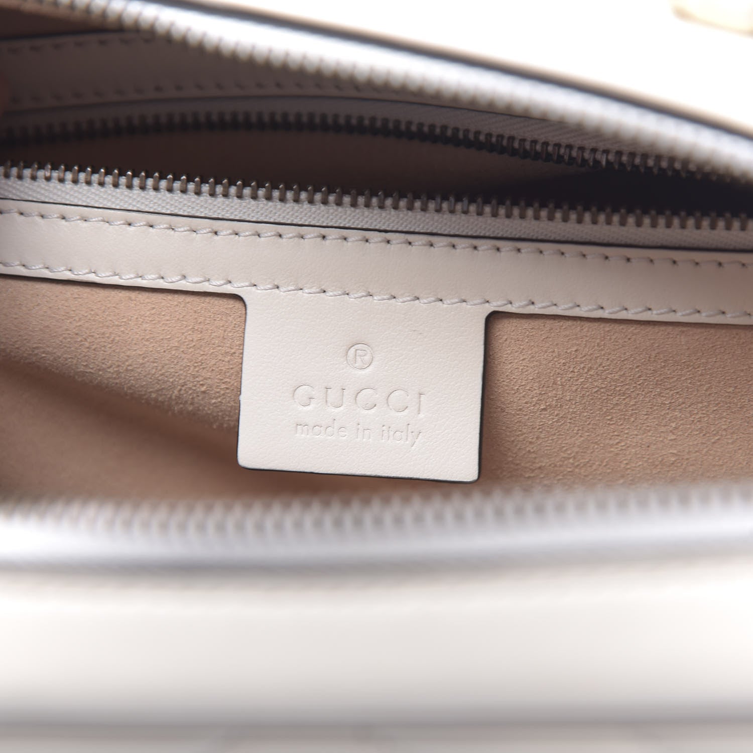 Gucci Calfskin Matelasse Sylvie Web Small GG Marmont Top Handle Shoulder Bag White 6 of 14