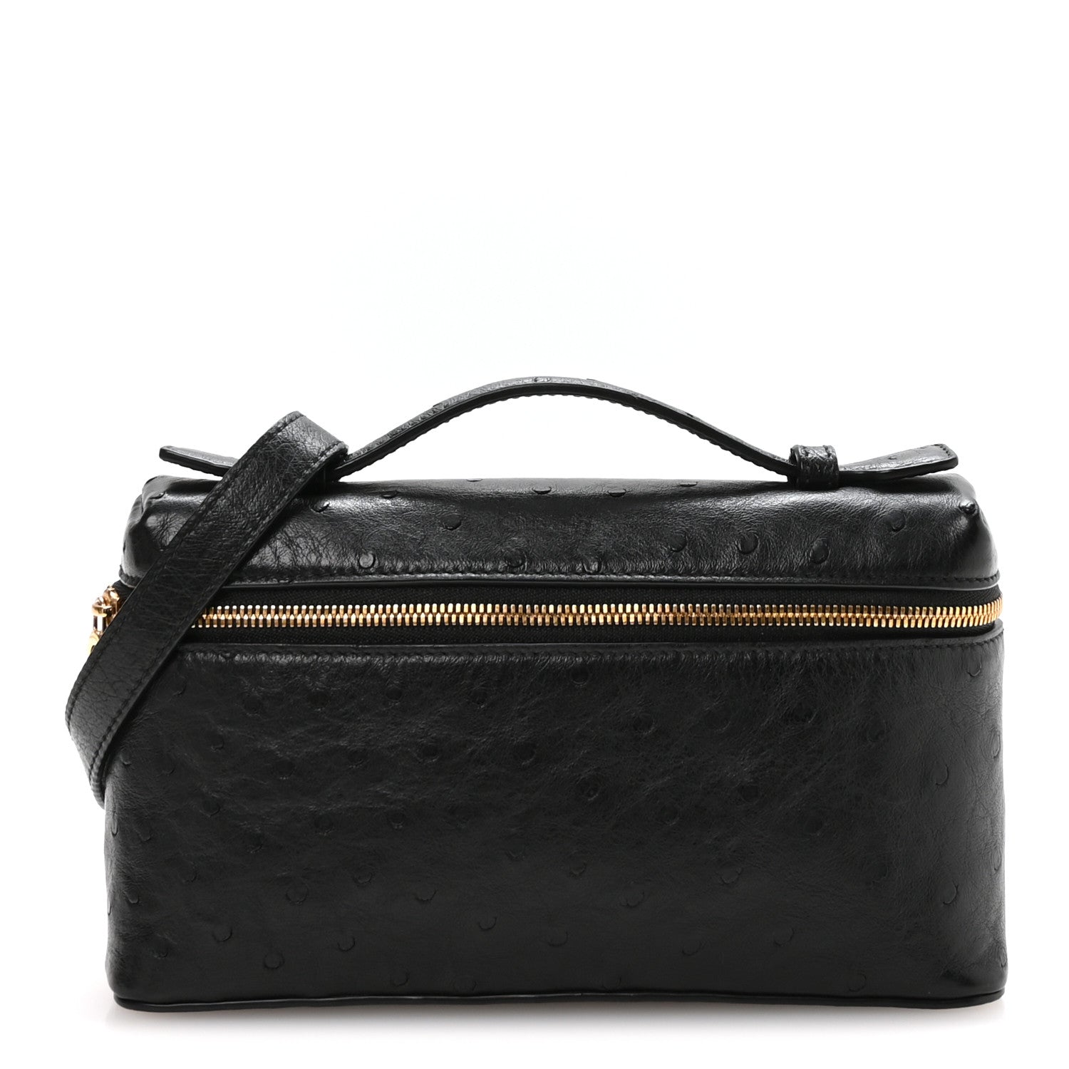 Loro Piana Ostrich L19 Extra Pocket Pouch Black 1 of 9