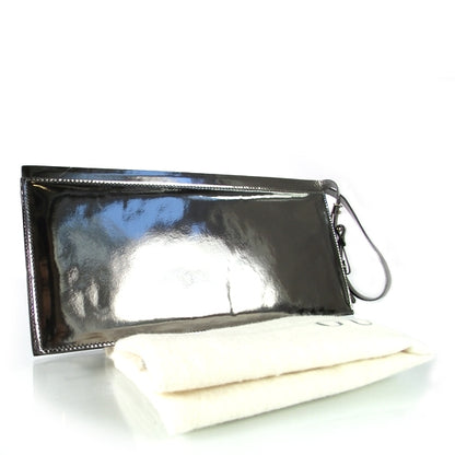 Gucci Vintage Patent Evening Bag Pewter 2 of 7