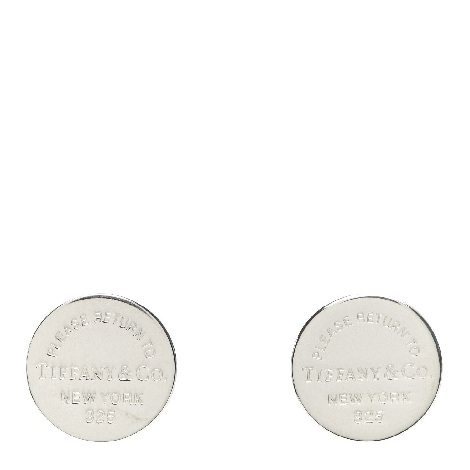 Tiffany Sterling Silver Return To Tiffany Circle Stud Earrings 1 of 4